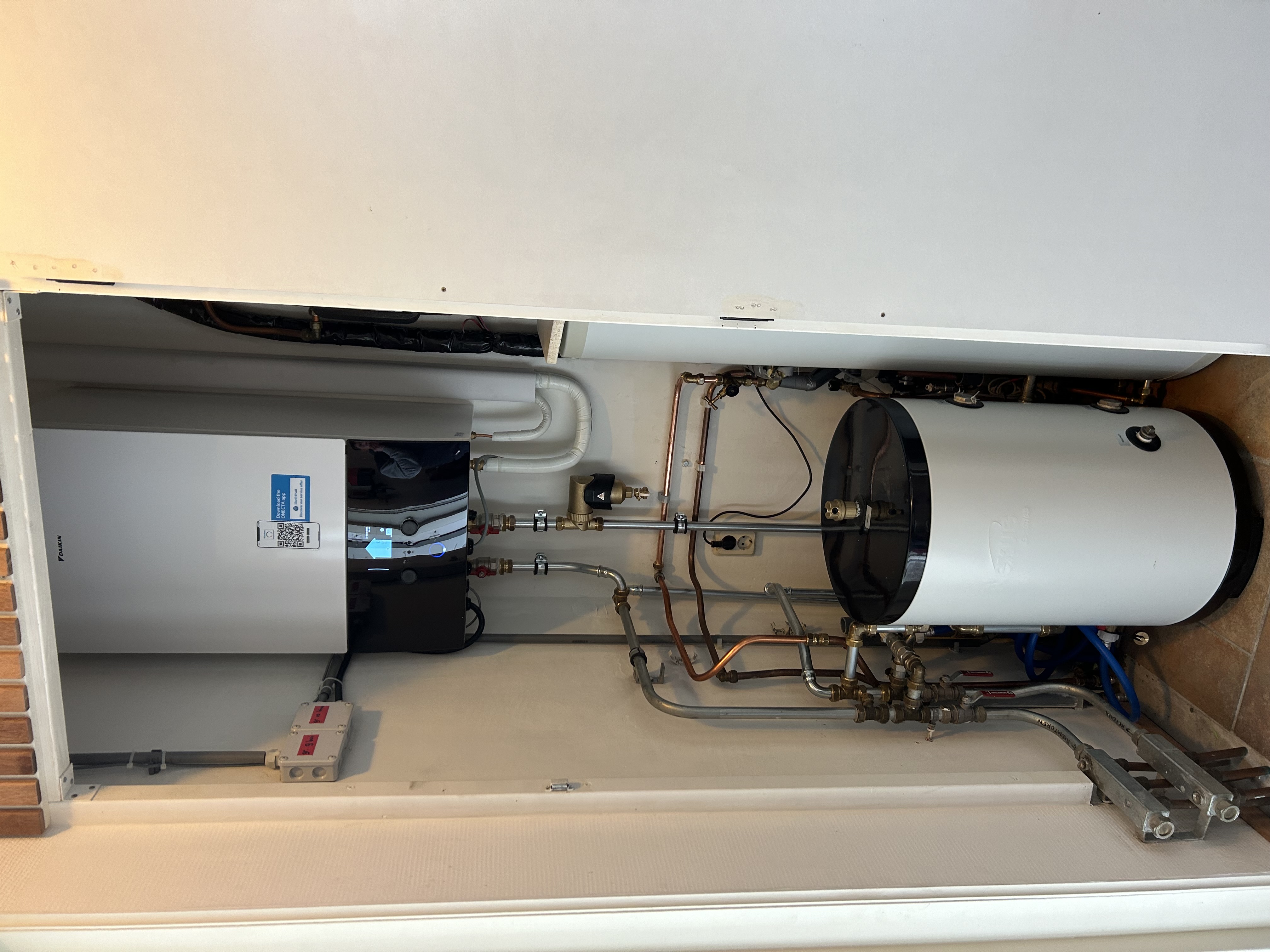 Technische ruimte all-electric warmtepomp